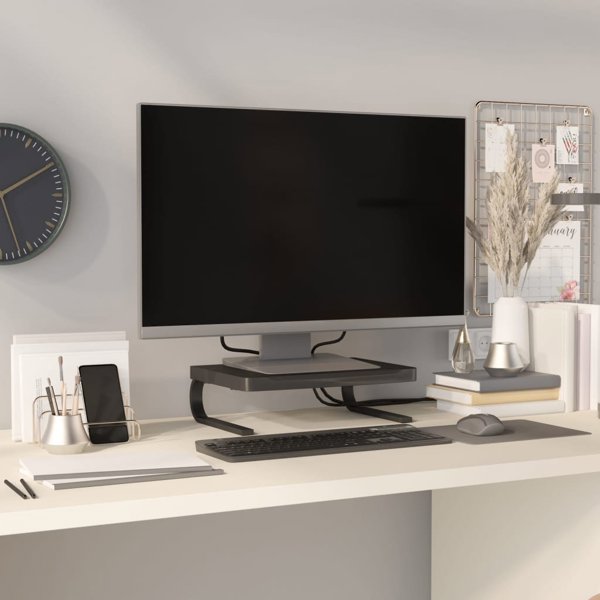 vidaXL vidaXL Podstawka pod monitor, czarna, 37x28x11,5 cm