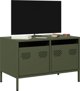 vidaXL Szafka RTV, oliwkowa, 68x39x43,5 cm, stal walcowana na zimno