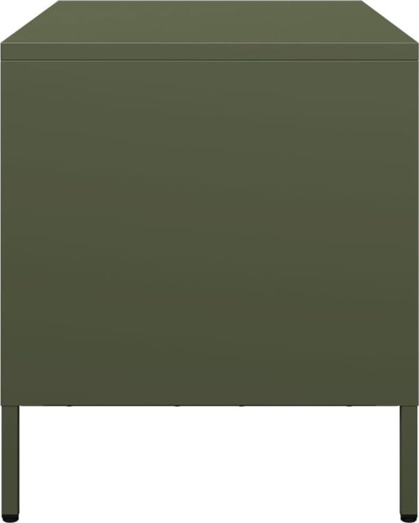 vidaXL Szafka RTV, oliwkowa, 68x39x43,5 cm, stal walcowana na zimno