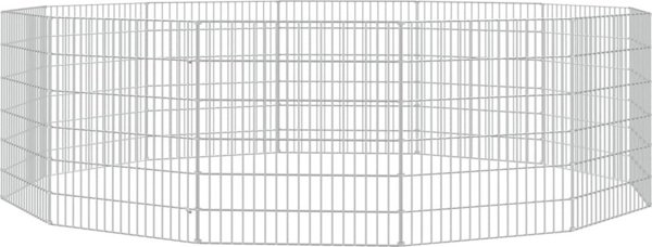 vidaXL Κλουβί για κουνέλι 12 πάνελ, 54x60 cm, γαλβανισμένο σίδερο