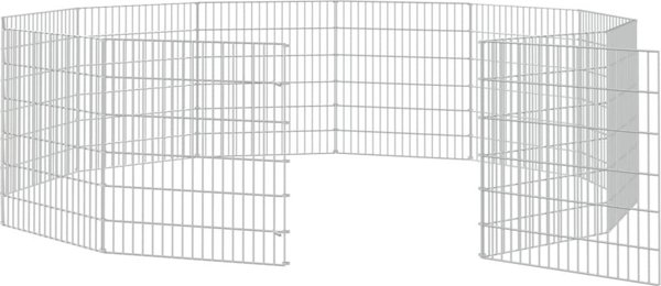 vidaXL Κλουβί για κουνέλι 12 πάνελ, 54x60 cm, γαλβανισμένο σίδερο