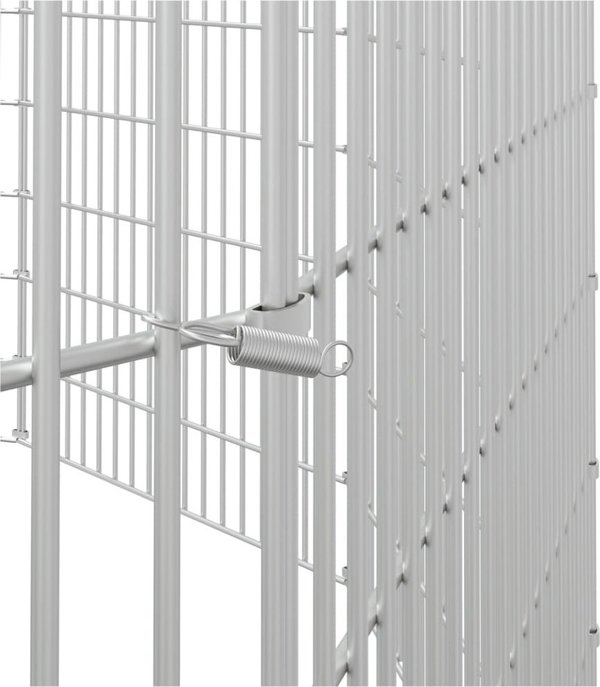 vidaXL Κλουβί για κουνέλι 12 πάνελ, 54x60 cm, γαλβανισμένο σίδερο