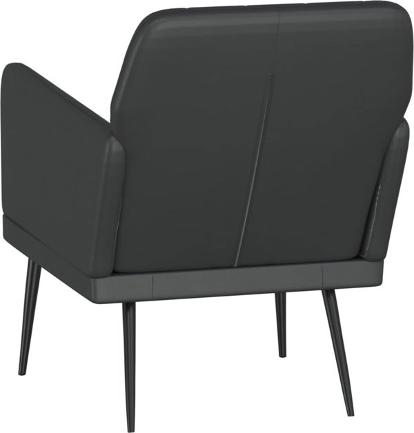 vidaXL Πολυθρόνα, μαύρη, 61x78x80 cm, επενδυμένη με συνθετικό δέρμα
