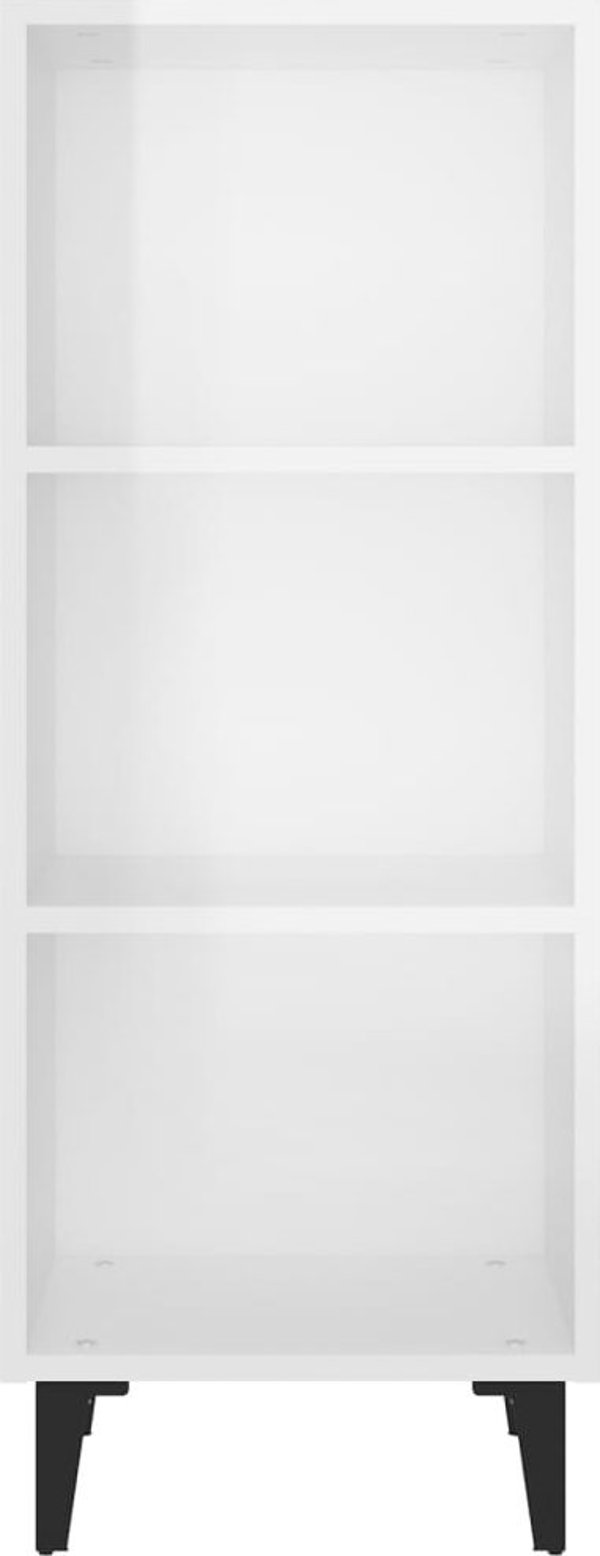 vidaXL Ντουλάπι, λευκό γυαλιστερό, 34,5x32,5x90 εκ