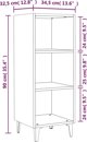 vidaXL Ντουλάπι, λευκό γυαλιστερό, 34,5x32,5x90 εκ