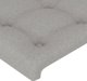 vidaXL Zaglowek do lozka z LED, jasnoszary, 103x16x118/128 cm, tkanina