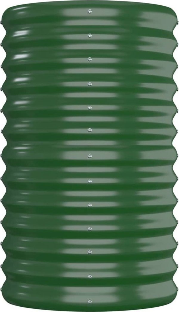 vidaXL vidaXL Donica ogrodowa, malowana proszkowo stal, 152x40x68 cm, zielona