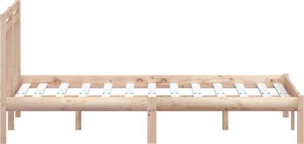 vidaXL Rama κρεβατιού, από μασίφ πεύκο, 140x190 cm