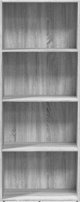 vidaXL Ράφι για βιβλία, γκρίζα δρυς sonoma, 60x30x152 εκ