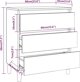 vidaXL Szafka, przydymiony dab, 60x35x69 cm, material drewnopochodny