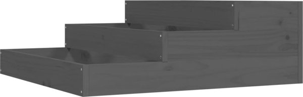 vidaXL Donica, szara, 78x78x27 cm, lite drewno sosnowe