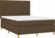 vidaXL Κρεβάτι Continental με στρώμα, καφέ, 140x190 εκ., ύφασμα