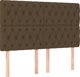 vidaXL Κρεβάτι Continental με στρώμα, καφέ, 140x190 εκ., ύφασμα