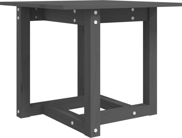 vidaXL vidaXL Stolik kawowy, szary, 50x50x45 cm, lite drewno sosnowe