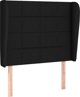 vidaXL Τελευταίο προσκέφαλο uszak, μαύρο, 83x23x118/128 εκ., ύφασμα