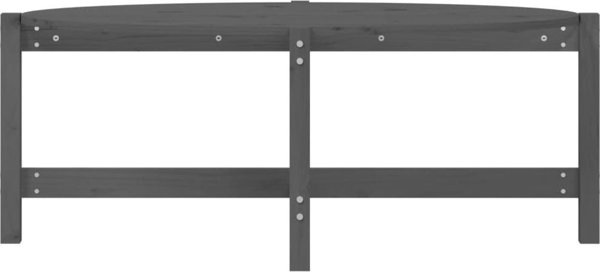 vidaXL vidaXL Stolik kawowy, szary, 118x63x45 cm, lite drewno sosnowe