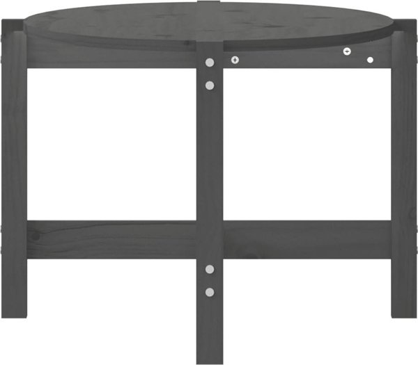 vidaXL vidaXL Stolik kawowy, szary, 118x63x45 cm, lite drewno sosnowe