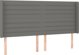 vidaXL κεφαλάρι κρεβατιού με LED, σκούρο γκρι, 203x16x118/128 εκ., ύφασμα