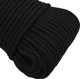 vidaXL vidaXL Linka robocza, czarna, 5 mm, 50 m, poliester
