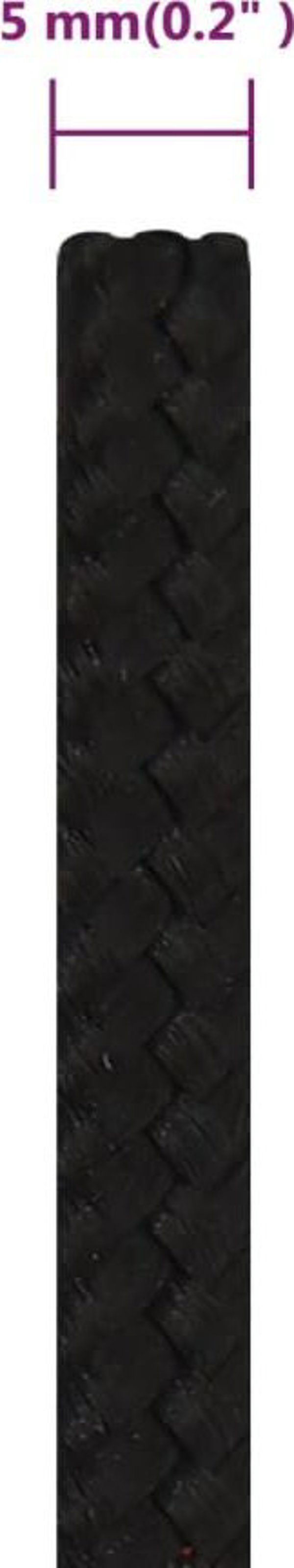 vidaXL vidaXL Linka robocza, czarna, 5 mm, 50 m, poliester