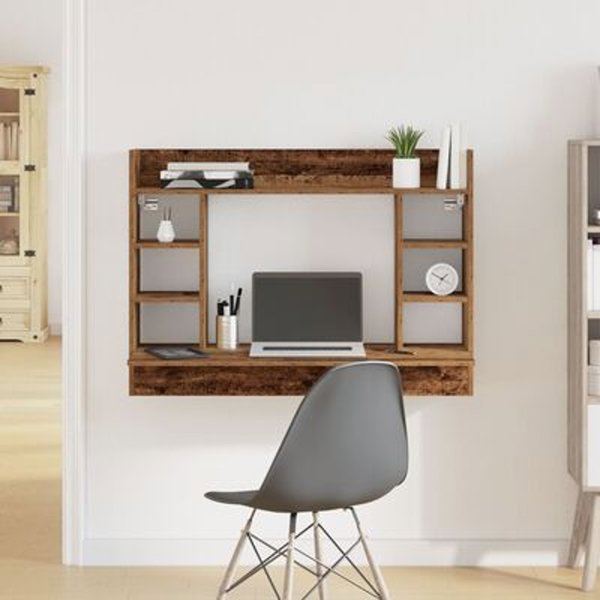 vidaXL Επιτοίχιο Γραφείο από Ξύλο Δρυός 105x48x75 εκ.