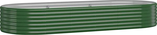vidaXL vidaXL Donica ogrodowa, malowana proszkowo stal, 249x100x36 cm zielona