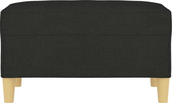 vidaXL Podnozek czarny tapicerowany tkanina 70x55x41 cm