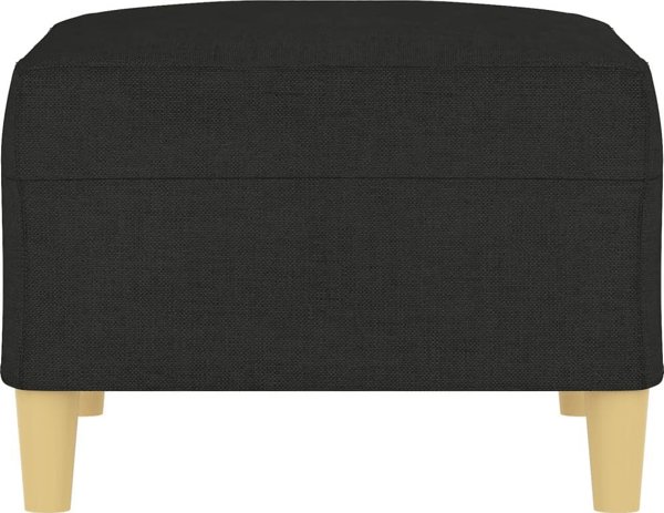 vidaXL Podnozek czarny tapicerowany tkanina 70x55x41 cm