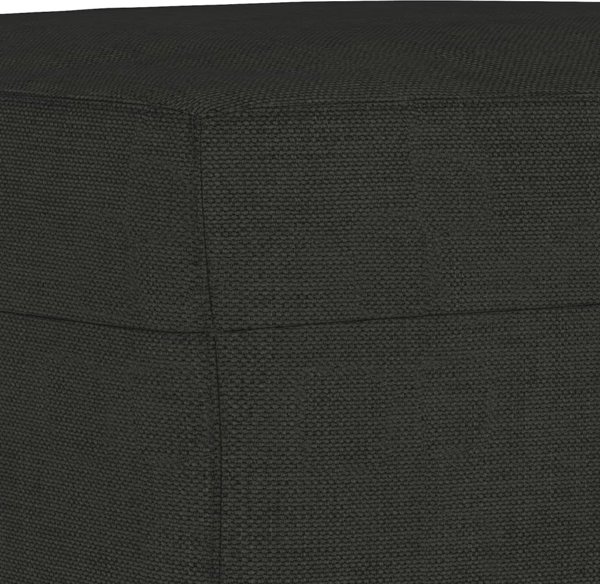 vidaXL Podnozek czarny tapicerowany tkanina 70x55x41 cm