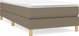 vidaXL Κρεβάτι continental με στρώμα, taupe, ύφασμα, 80x200 εκ.