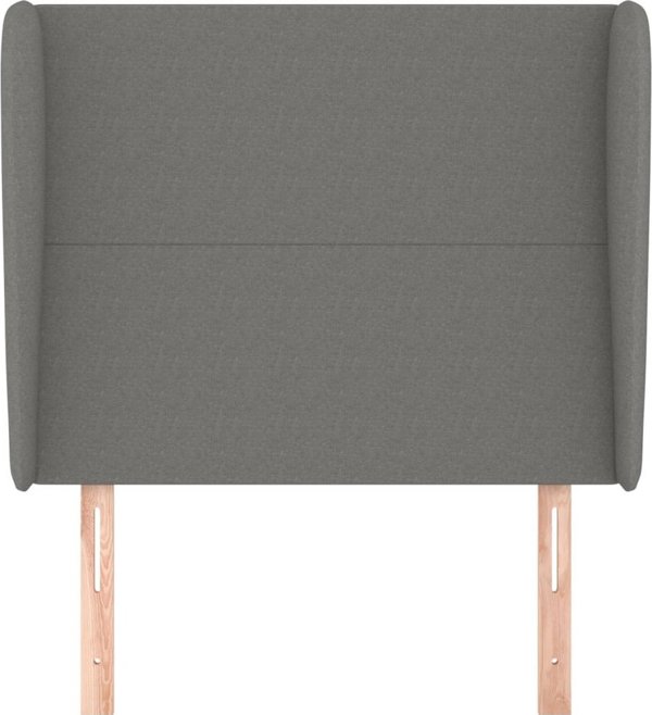 vidaXL Zaglowek uszak ciemnoszary 93x23x118/128 cm tkanina