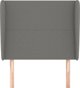 vidaXL Zaglowek uszak ciemnoszary 93x23x118/128 cm tkanina