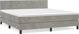 vidaXL Κρεβάτι Continental με στρώμα, ανοιχτό γκρι, 160x200 cm, βελούδο