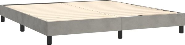 vidaXL Κρεβάτι Continental με στρώμα, ανοιχτό γκρι, 160x200 cm, βελούδο