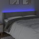 vidaXL Zaglowek do lozka z LED, jasnoszary, 183x16x78/88 cm, aksamit