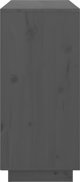 vidaXL Komoda, szara, 111x34x75 cm, lite drewno sosnowe
