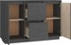 vidaXL Komoda, szara, 111x34x75 cm, lite drewno sosnowe