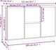 vidaXL Komoda, szara, 111x34x75 cm, lite drewno sosnowe