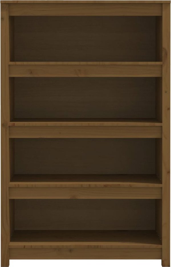 Βιβλιοθήκη vidaXL, μελί καφέ, 80x35x126 cm, ξύλο πεύκου