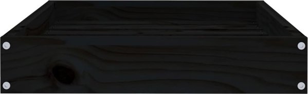 vidaXL vidaXL Legowisko dla psa, czarne, 61,5x49x9 cm, lite drewno sosnowe