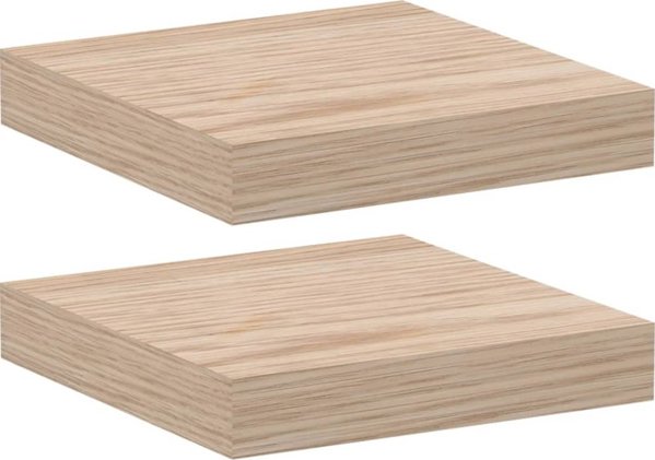 vidaXL Ράφια, 2 τεμ., 23x23.5x4 cm, κατασκευασμένα από ξυλοϊνοποιημένο υλικό
