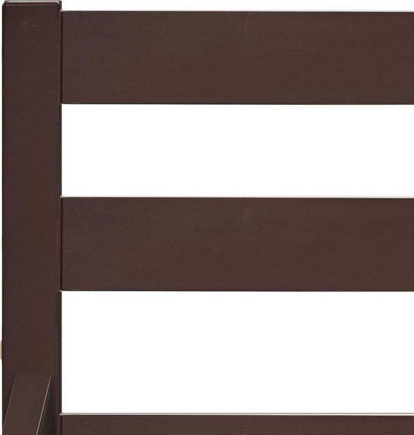 vidaXL Rama κρεβατιού, σκούρο καφέ, μασίφ πεύκο, 120 x 200 εκ