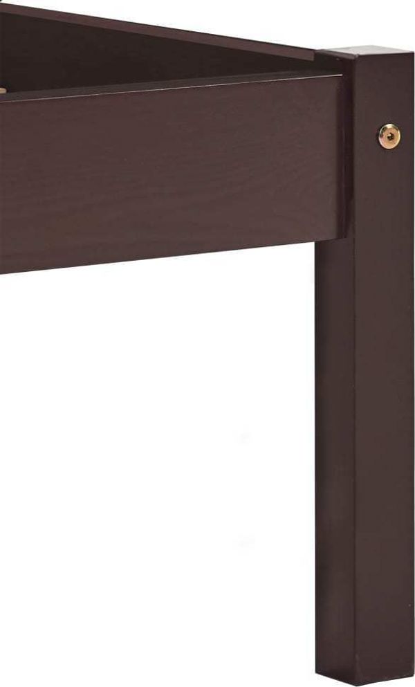 vidaXL Rama κρεβατιού, σκούρο καφέ, μασίφ πεύκο, 120 x 200 εκ