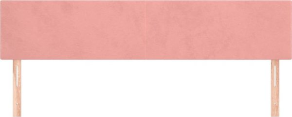 vidaXL Σετ 2 κεφαλαριών κρεβατιού, ροζ, 100x5x78/88 εκ, βελούδο