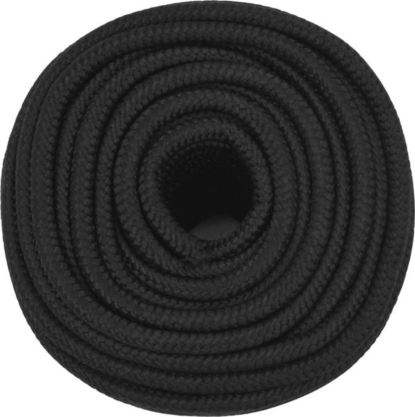 vidaXL Ναυτικό σχοινί, μαύρη μονοχρωμία, 14 mm, 100 m, πολυπροπυλένιο