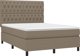 vidaXL Κρεβάτι Continental με στρώμα, ταμπά, 140x200 cm, ύφασμα