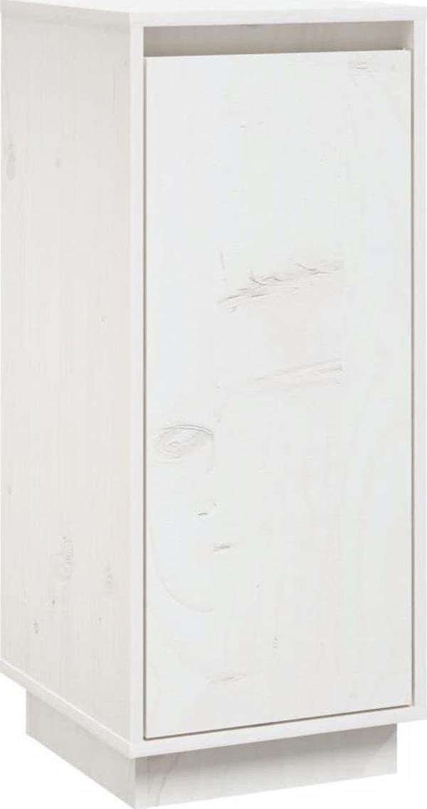 vidaXL Πλευρικά ντουλάπια, 2 τεμάχια, λευκά, 31,5x34x75 cm, πεύκο