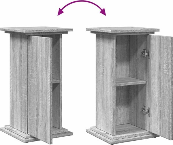 vidaXL Βάση με αποθηκευτικό χώρο γκρι δρυς Sonoma 31x30x60 εκ.