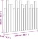 vidaXL κεφαλάρι κρεβατιού γκρι 108x3x80 εκ από μασίφ πεύκο