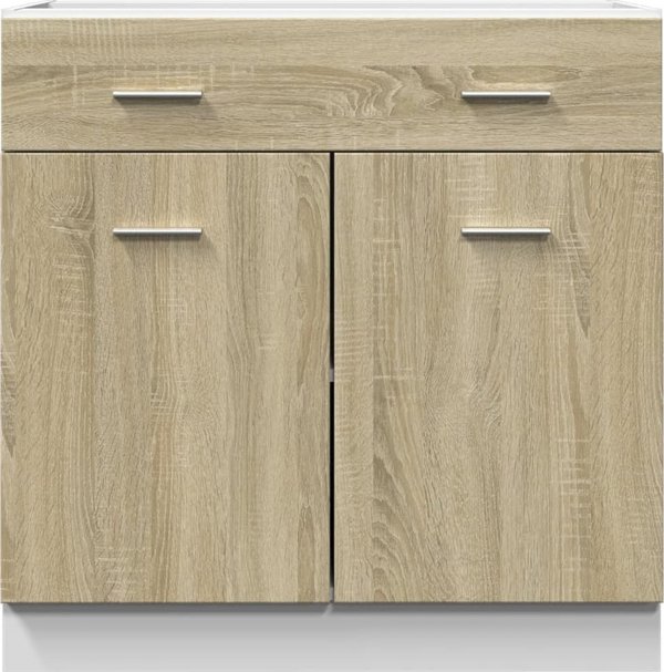 vidaXL Ντουλάπι με συρτάρι, Sonoma δρυς, 80x46x81,5 cm, μοριοσανίδα
